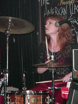 Kelly of Pinkeye on drums